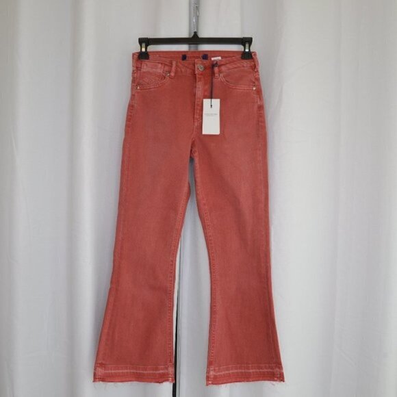 NWT Scotch & Soda Red Flare High Rise Bootcut Jeans Sz 26 - Picture 2 of 9